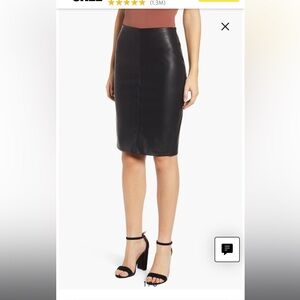 Blank NYC Black Faux Leather Pencil Skirt Size 25